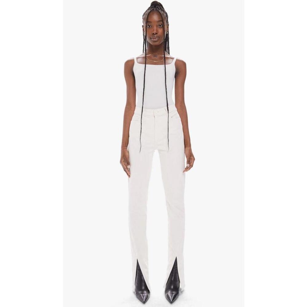 MOTHER The Rascal Sliced Up Heel Jeans size 26. White/Off White Color. No flaws. - Picture 8 of 9